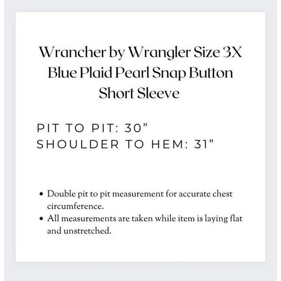 Wrangler Wrancher Mens Size 3X Blue Plaid Pearl Snap Shirt Cowboy Farmer Classic - Picture 16 of 16